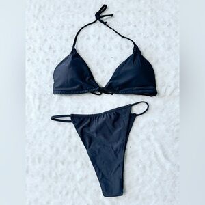 NWOT- AMAZON Black Cheeky Bikini Set